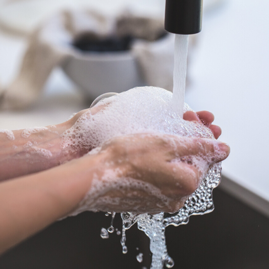 Lathering up with Soap and Water: The best way to clean your hands.